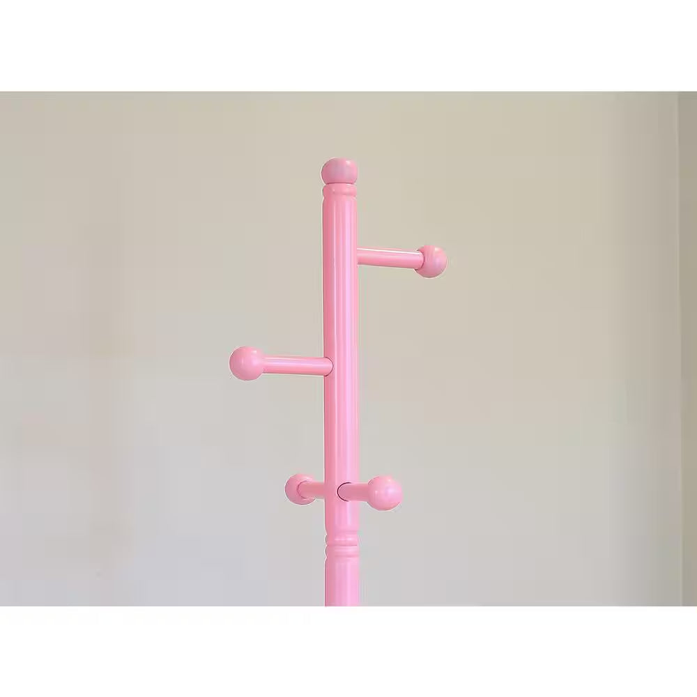 8-Hook Kid'S Coat Rack in Pink