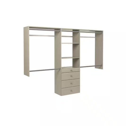 Ultimate 60 In. W - 96 In. W Rustic Grey Wood Closet System