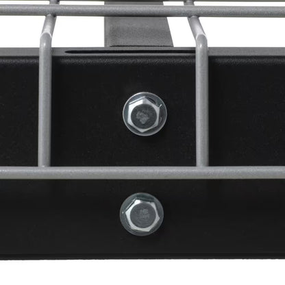 97.5 In. W X 43.75 In. H X 32 In. D Adjustable Height Metal Heavy-Duty Overhead Garage Storage Rack in Black