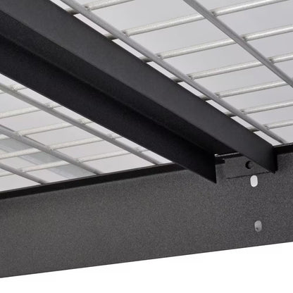 97.5 In. W X 43.75 In. H X 32 In. D Adjustable Height Metal Heavy-Duty Overhead Garage Storage Rack in Black